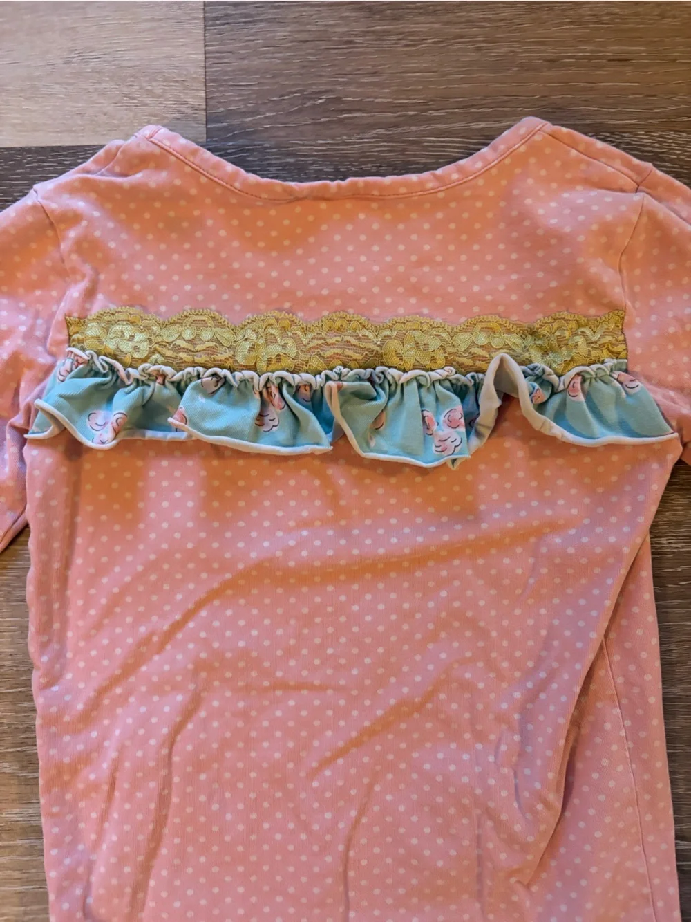Matilda Jane Pink Polka Dot Bell Sleeve Tee